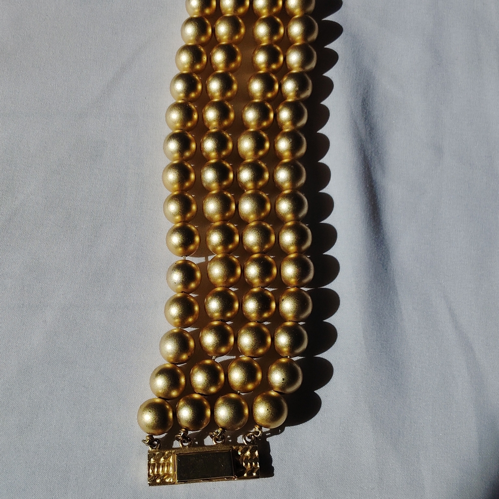 Source Unknown Gold Multi-Strand Bracelet - image 8
